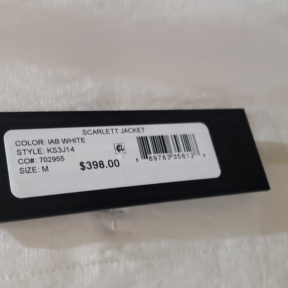 NWT KOBI HALPERIN Scarlett Band Collar Linen Blend Jacket MEDIUM - Picture 7 of 16